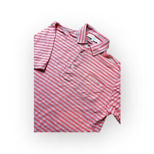 Bald Island Blues Albatross Polo‎ - State Red / White Stripes Size S